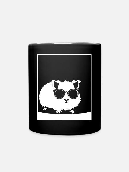 Funny Guinea Pig with Sunglasses Guinea Pigs - Full Colour Mug - black