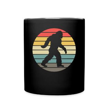 Bigfoot Contour Retro Sunset Look - Full Colour Mug - black - Front