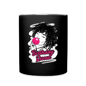 Diva d’anniversaire coquine célébrant - Mug uni - noir - Devant