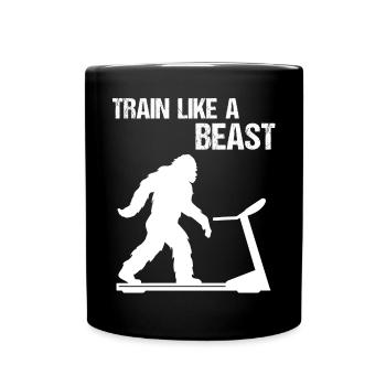 Beast Bigfoot Training Motivation - Full Colour Mug - black - Front