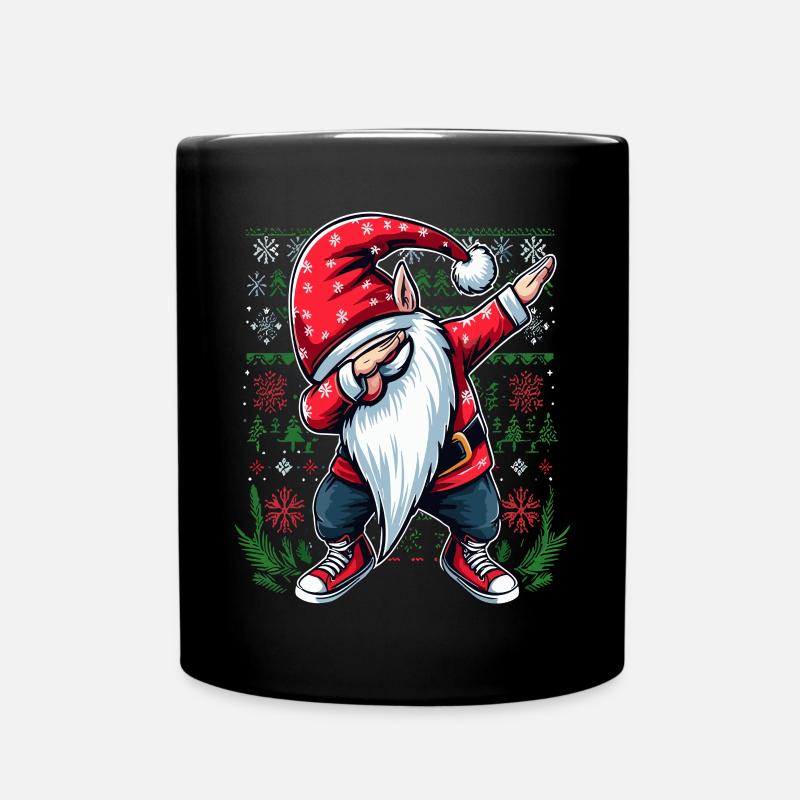 Dabbing St. Nicholas Ugly Christmas - Full Colour Mug - black