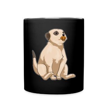 Sucette pour bébé suricate - Mug uni - noir - Devant
