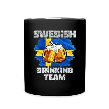 Équipe de beuverie de Suède - Mug uni - noir - Devant