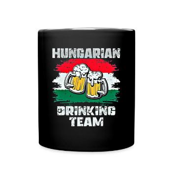 Équipe de beuverie en Hongrie - Mug uni - noir - Devant