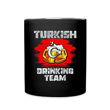 Équipe de buveur de dinde - Mug uni - noir - Devant