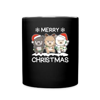 Joyeux Noël Alpaga Réveillon de Noël Alpagas - Mug uni - noir - Devant