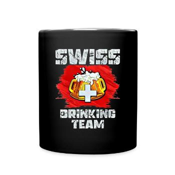 Équipe de buveur de Suisse - Mug uni - noir - Devant