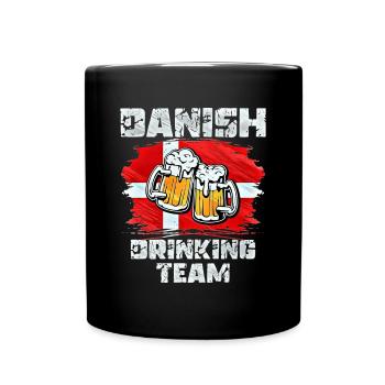 Équipe de beuverie du Danemark - Mug uni - noir - Devant