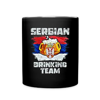 Équipe de beuverie de Serbie - Mug uni - noir - Devant