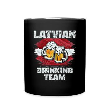 Équipe de beuverie de Lettonie - Mug uni - noir - Devant