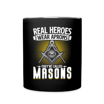 Masonic Freemasonry Fraternal - Tasse einfarbig - Schwarz - Vorne