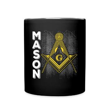 Masonic Freemasonry Fraternal - Tasse einfarbig - Schwarz - Vorne