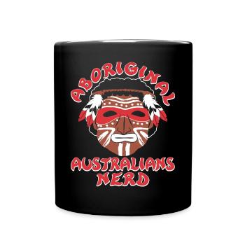 Aboriginal Australians Nerd - Tasse einfarbig - Schwarz - Vorne