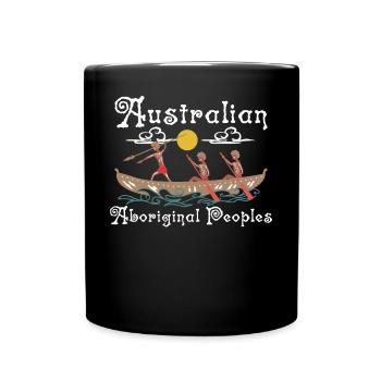 Australian Aboriginal - Full Colour Mug - black - Front