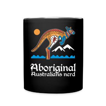 Aboriginal Australians Nerd - Tasse einfarbig - Schwarz - Vorne