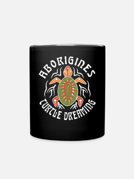 Aborigines Turtle Dreaming - Tasse einfarbig - Schwarz