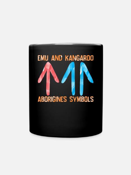 Émeu Kangourou Aborigène - Mug uni - noir