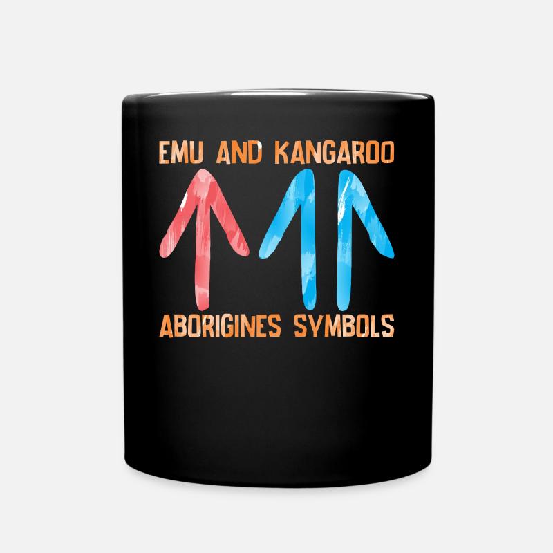 Émeu Kangourou Aborigène - Mug uni - noir