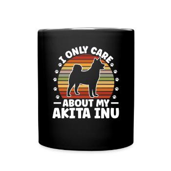 Il suffit de penser à l’Akita Inu, l’Akita Inu japonais - Mug uni - noir - Devant