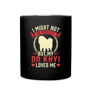 Do Khyi liebt mich Tibetanische Dogge - Tasse einfarbig - Schwarz - Vorne