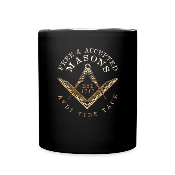 Masonic Freemasonry Fraternal - Tasse einfarbig - Schwarz - Vorne