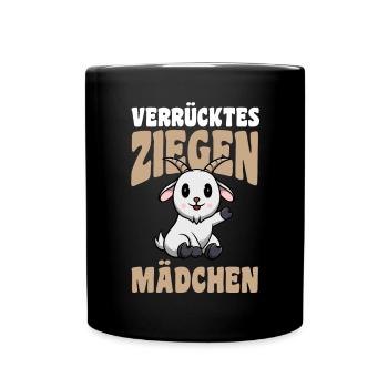 Ziege Ziegenbauer Bauernhof Landwirt Bauer Ziegen - Tasse einfarbig - Schwarz - Vorne