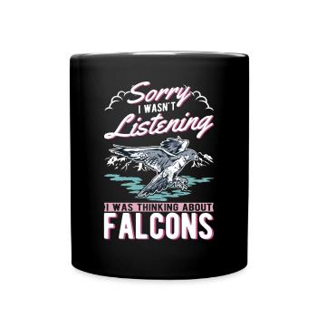 Falke Falkner Turmfalke Falknerei Falkner - Tasse einfarbig - Schwarz - Vorne