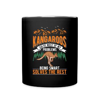 Kangaroo Australia Kangaroo - Full Colour Mug - black - Front