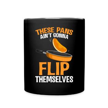 Crépière drôle - Mug uni - noir - Devant