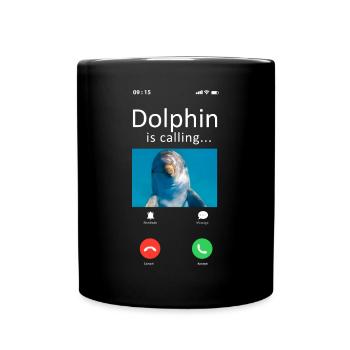 Dolphin Phone Display Dolphin Est - Mug uni - noir - Devant