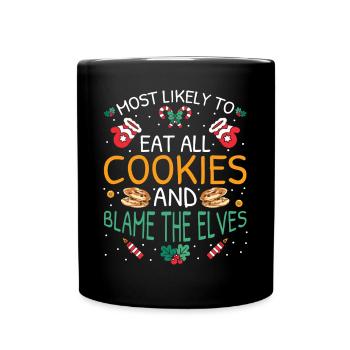 Most Likely To Christmas - Full Colour Mug - black - Front