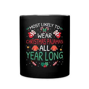 Most Likely To Christmas - Full Colour Mug - black - Front