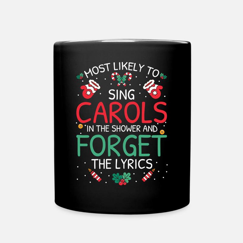 Am ehesten zu Weihnachten - Tasse einfarbig - Schwarz