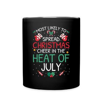 Most Likely To Christmas - Full Colour Mug - black - Front