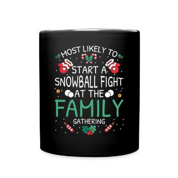 Most Likely To Christmas - Full Colour Mug - black - Front