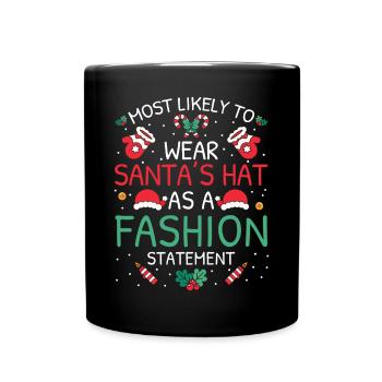 Most Likely To Christmas - Full Colour Mug - black - Front