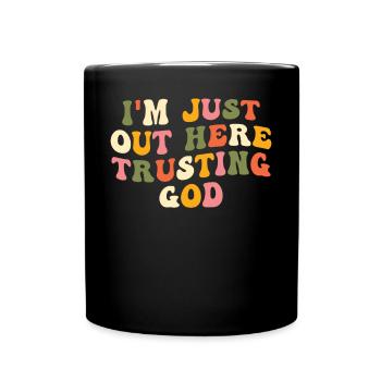 Dieu Jésus Vintage Rétro Groovy Christian - Mug uni - noir - Devant