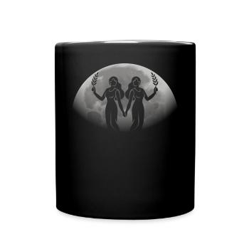 Zwillinge Sternzeichen Astrologie Horoskop Mond Zwillinge - Tasse einfarbig - Schwarz - Vorne