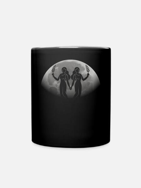 Zwillinge Sternzeichen Astrologie Horoskop Mond Zwillinge - Tasse einfarbig - Schwarz
