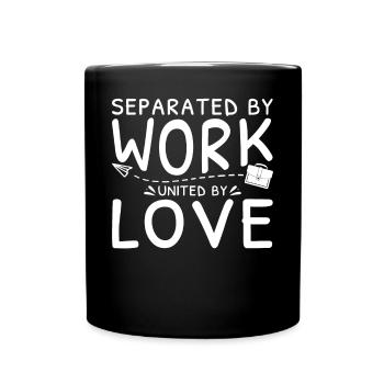 Famille éloignée séparée par le travail - Mug uni - noir - Devant