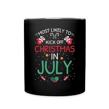 Most Likely To Christmas - Full Colour Mug - black - Front