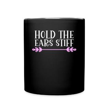 Tenir les oreilles raides Denglisch - Mug uni - noir - Devant