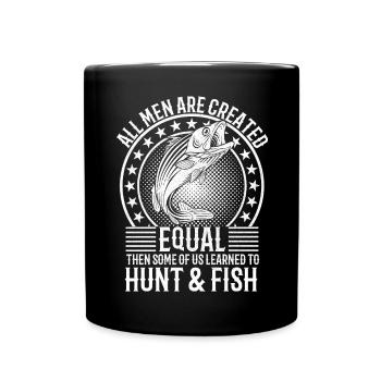 Hunting Fishing Loving Every Day - Full Colour Mug - black - Front