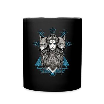 Mythologie et force La Servante du bouclier - Mug uni - noir - Devant