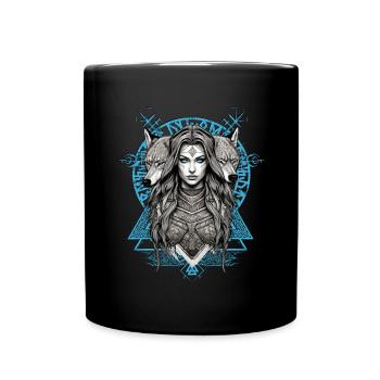 Mythologie et force La Servante du bouclier - Mug uni - noir - Devant