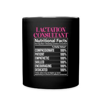 Lactation Consultant IBCLC - Full Colour Mug - black - Front