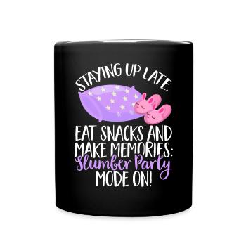Sleepover Party Pajamas Slumber Party - Full Colour Mug - black - Front