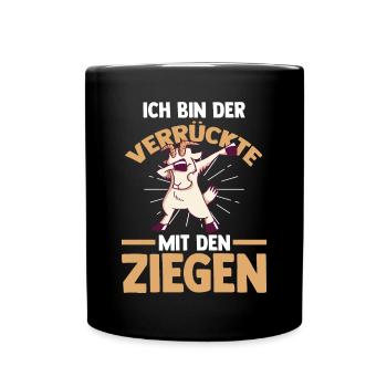 Ziege Ziegenbauer Bauernhof Landwirt Bauer Ziegen - Tasse einfarbig - Schwarz - Vorne