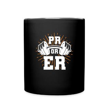 Bodybuilder Body Building Fitness Gym Gift - Full Colour Mug - black - Front