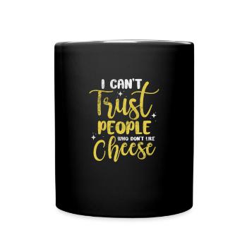 Fromage - Mug uni - noir - Devant